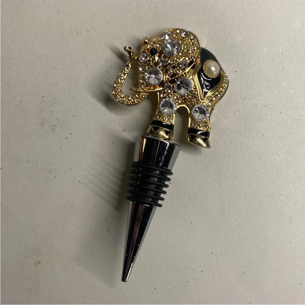 Jeweled Elephant Bottle Stopper